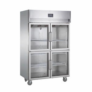 Refrigeración por aire de 2~8℃/refrigeración estática Refrigerador vertical de 4 puertas de vidrio Refrigerador comercial 