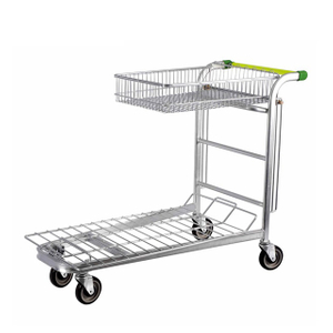 Carro de plataforma de almacén transportador de servicio pesado plegable