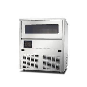 Máquina para hacer hielo comercial refrigerada por aire, tipo cubo, debajo del mostrador, 50-100 KG/24H, con depósito de almacenamiento