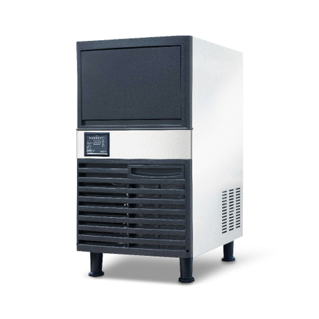 Máquina para hacer hielo comercial refrigerada por aire independiente en forma de cubo de 36-55 KG/24H con contenedor de almacenamiento