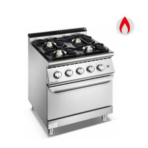 Estufa de cocina a gas de 4 quemadores serie 700 con horno